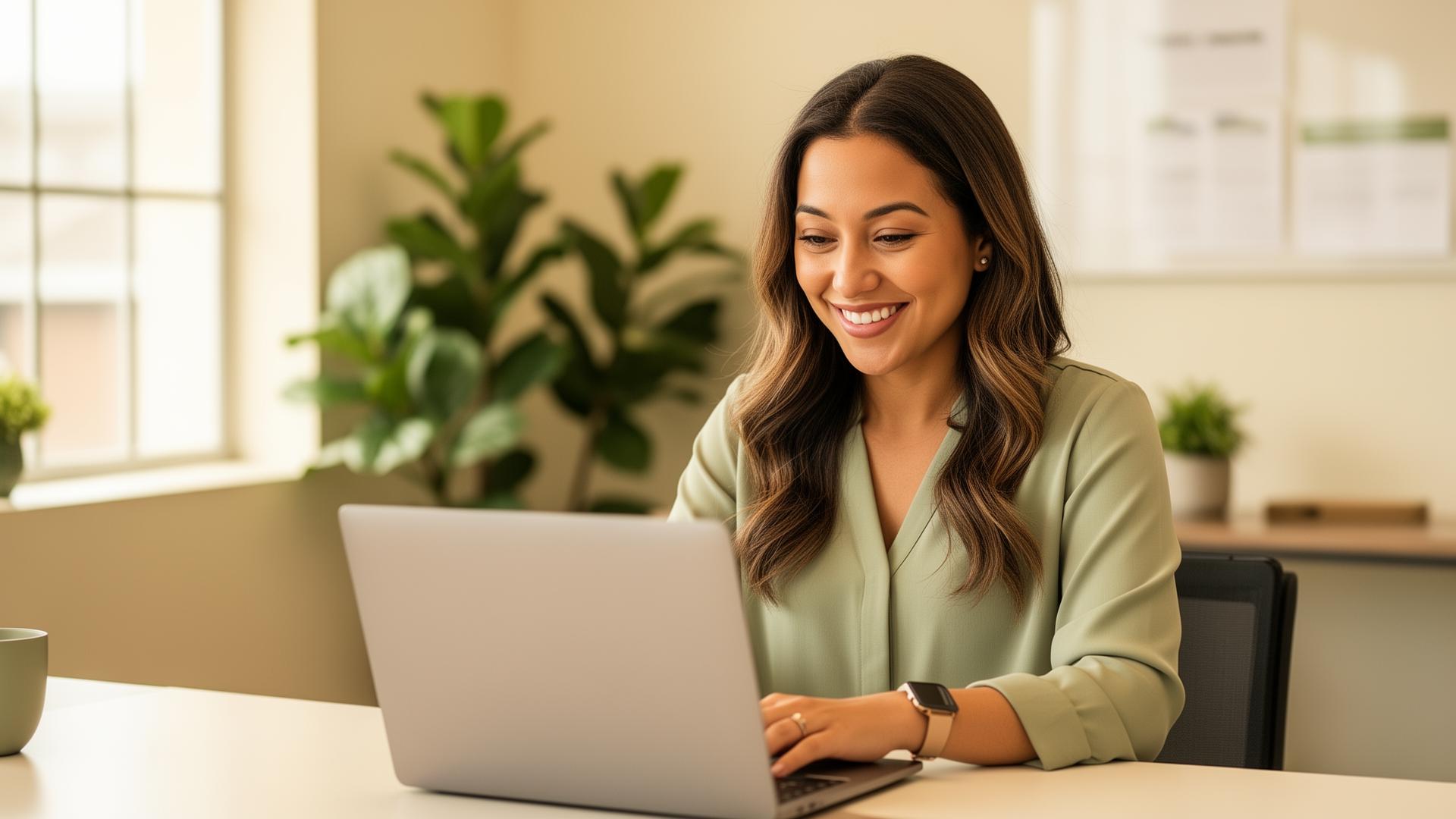 Property manager using Qira on a laptop